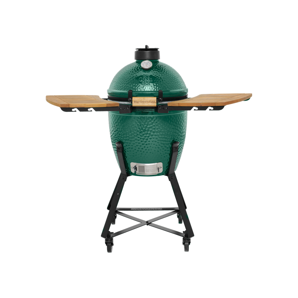 Small Big Green Egg със стойка, масички + подарък Керамичен конвектор